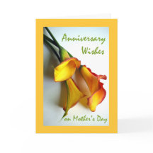 Anniversaire le jour de mère, zantedeschias