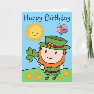 Carte Anniversaire Leprechaun