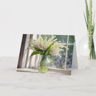 Carte Anniversaire Lily de la Vallée Bouquet