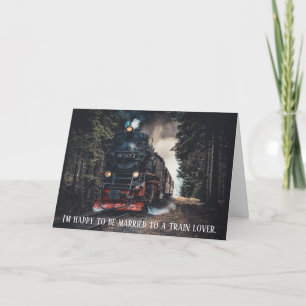 Carte Anniversaire long-courriers de la locomotive à vap