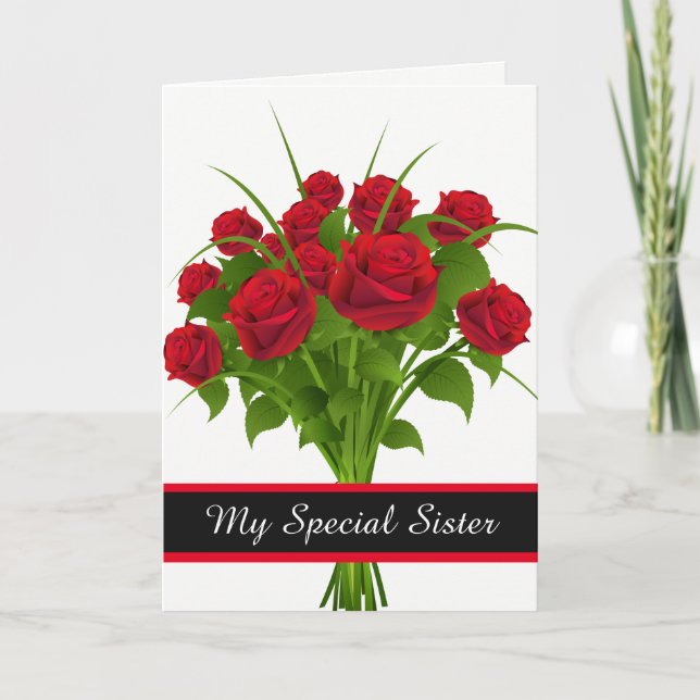 Carte Anniversaire - Ma carte Soeur Spéciale (Devant)