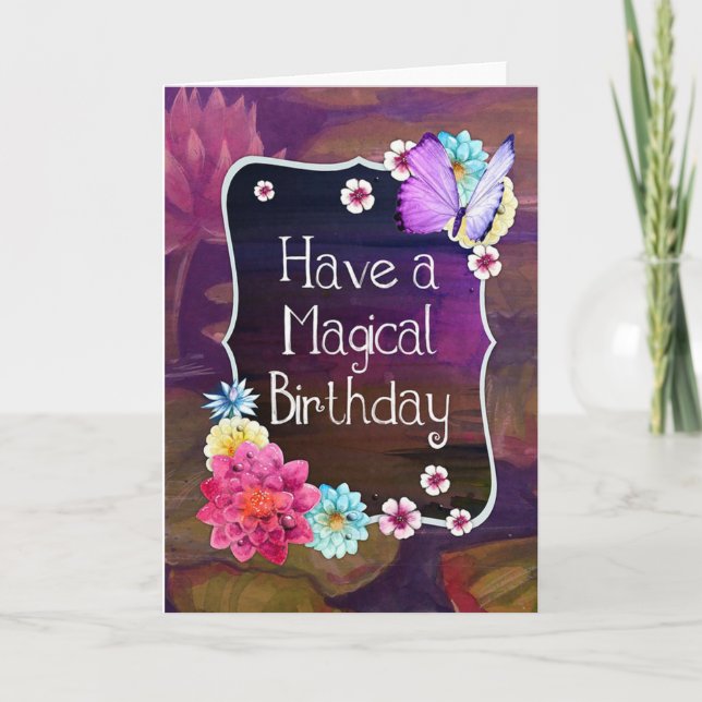 Carte Anniversaire magique (Devant)