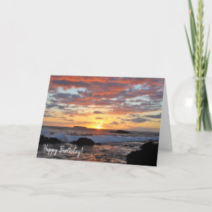 Carte Anniversaire magnifique du coucher de soleil de Ma