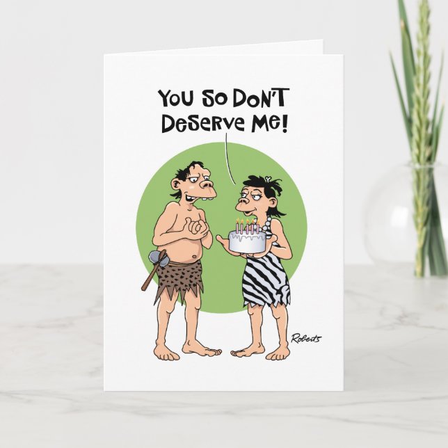 Carte Anniversaire Mâle Drôle (Devant)