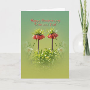 Carte Anniversaire, maman et papa, Rouges Rouges