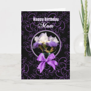 Carte Anniversaire - Maman - Purple Iris