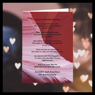 Carte Anniversaire mariage Apache Bénédiction Sentiment 