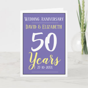 Carte Anniversaire Mariage de 50 ans d'or