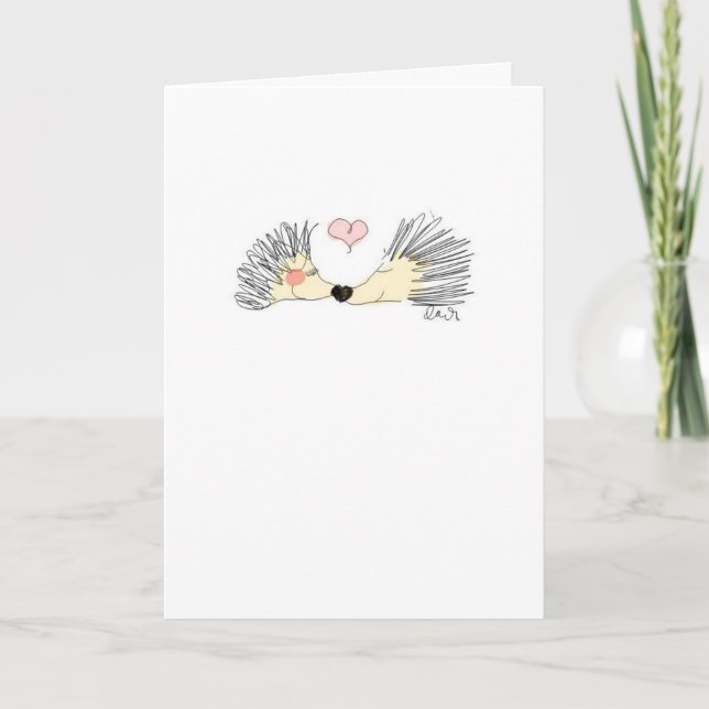 Carte Anniversaire/Mariage/Fiançailles Carte-Hedgie Love (Devant)
