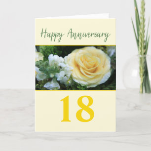 Carte Anniversaire Mariage personnalisable Rose jaune