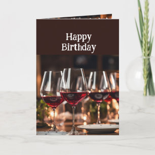 Carte Anniversaire meilleur avec le vin amusant