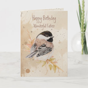 Carte Anniversaire Merveilleux Père Mésange Oiseau
