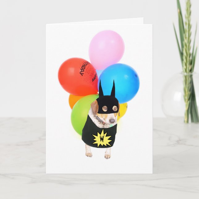 Carte Anniversaire mignon de chien/d'enfant (Devant)