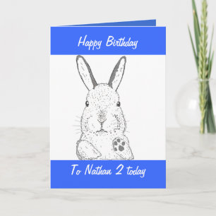Carte Anniversaire mignon de lapin