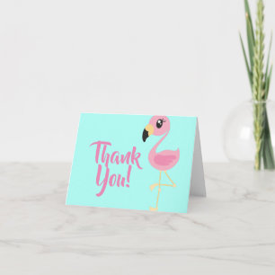 Carte Anniversaire mignon tropical de Merci de Flamant