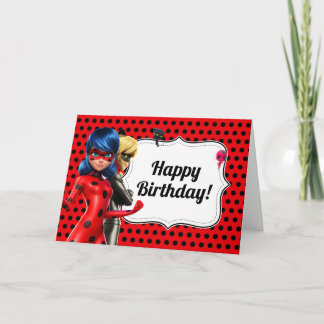 Carte Anniversaire Miraculé de Ladybug et de Cat Noir
