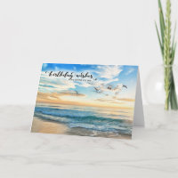 Anniversaire Missing You Beach Sunset