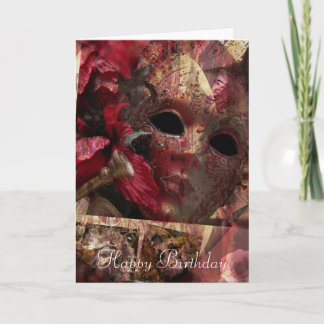 Carte Anniversaire Modern Masks