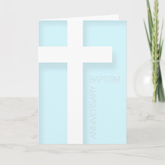 Carte Anniversaire moderne de baptême dans la salutation (Devant)
