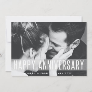 Carte Anniversaire moderne   Photo Love Happy Couples No