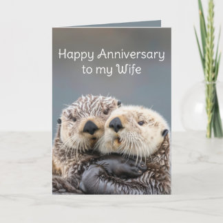 Carte Anniversaire Mon Amour Ma Femme Mignonnes Otters R