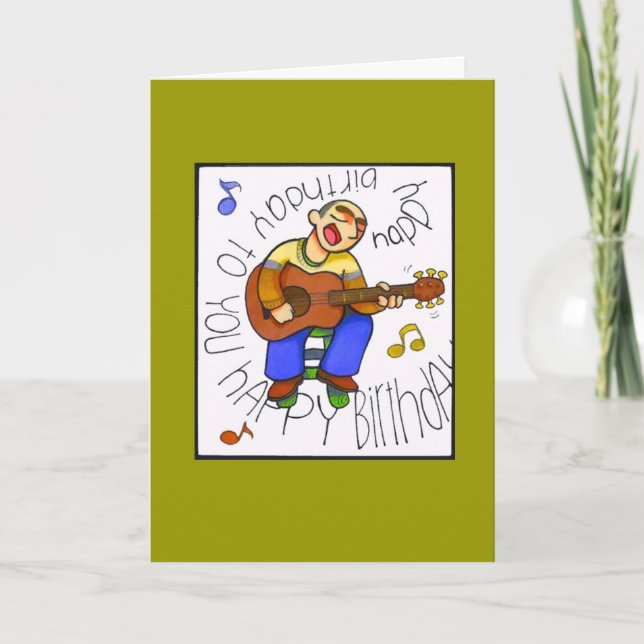 Carte "anniversaire musical " (Devant)