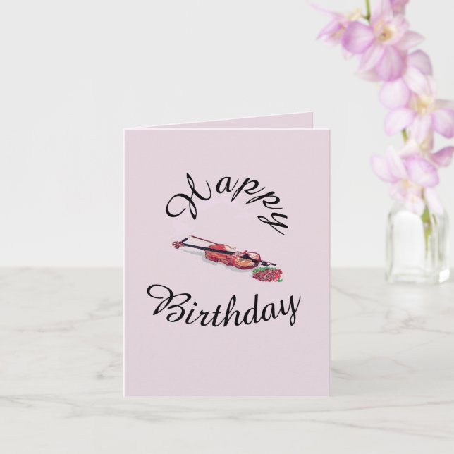 Carte Anniversaire : Musique D'Amour (Orchidée)
