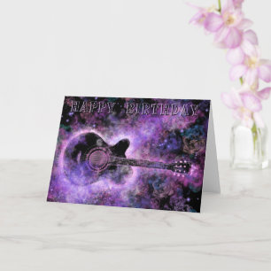 Carte Anniversaire Musique guitare magique