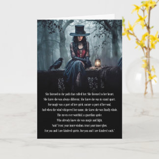 Carte Anniversaire Mystique Magique Corbeau et Femme