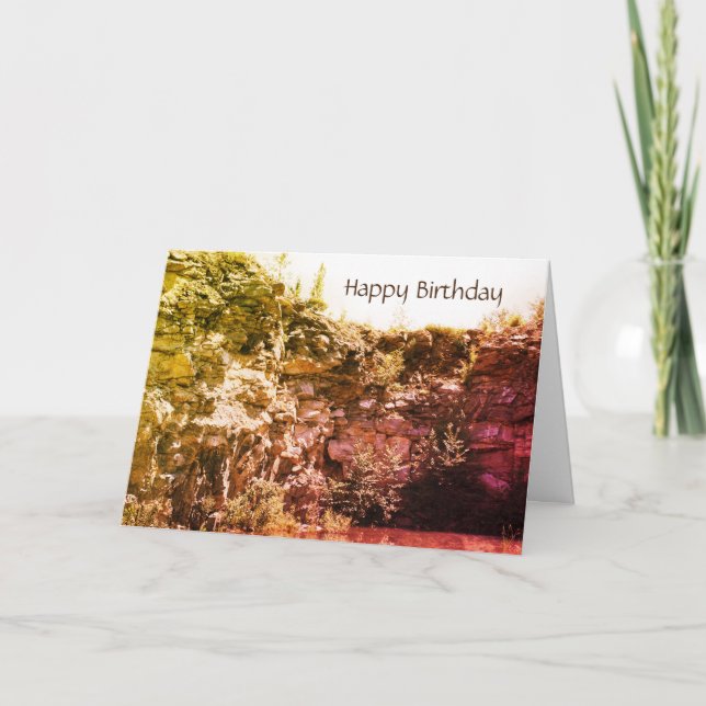 Carte Anniversaire naturel paisible de la carrière de Ro (Devant)