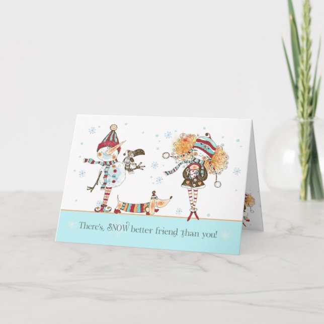 Carte Anniversaire Neige Meilleur Ami Que Toi (Devant)