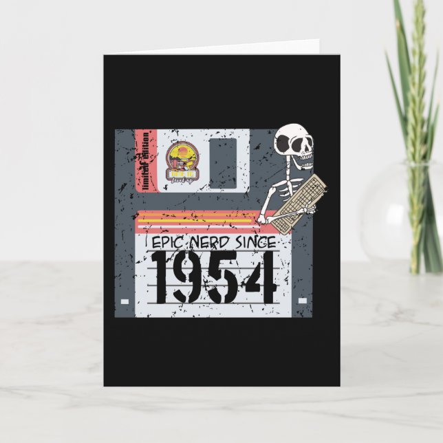 Carte Anniversaire nerd 1954 (Devant)
