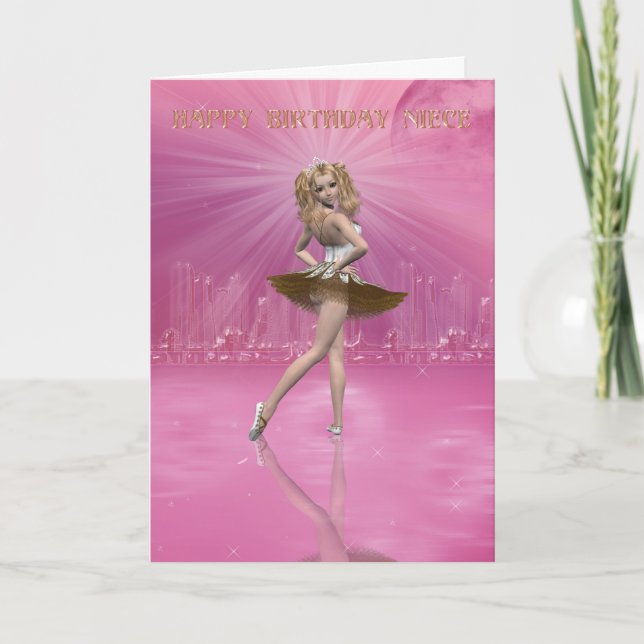 Carte Anniversaire Niece, ballet Anniversaire pour (Devant)