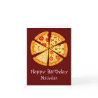 Anniversaire Nom personnalisé avec pizza