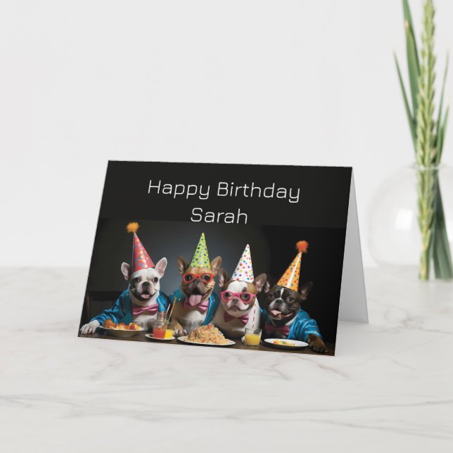 Carte Anniversaire Nom personnalisé pour nous tous (Devant)