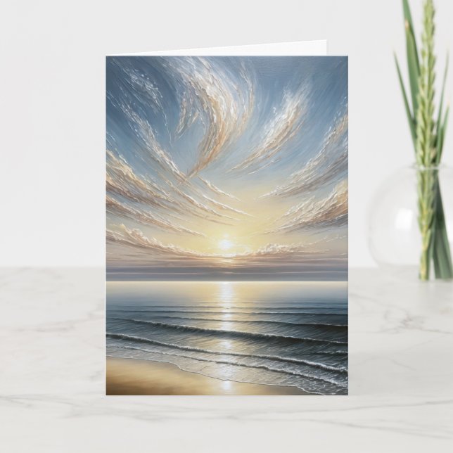Carte Anniversaire Ocean Sunrise Seascape (Devant)