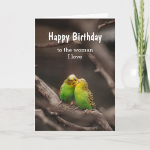 Carte Anniversaire Oiseau Bouddha Épouses Parakeet femme