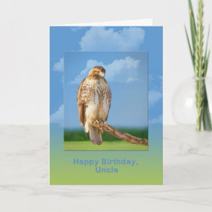 Carte Anniversaire, Oncle, Faucon à pattes rugueuses