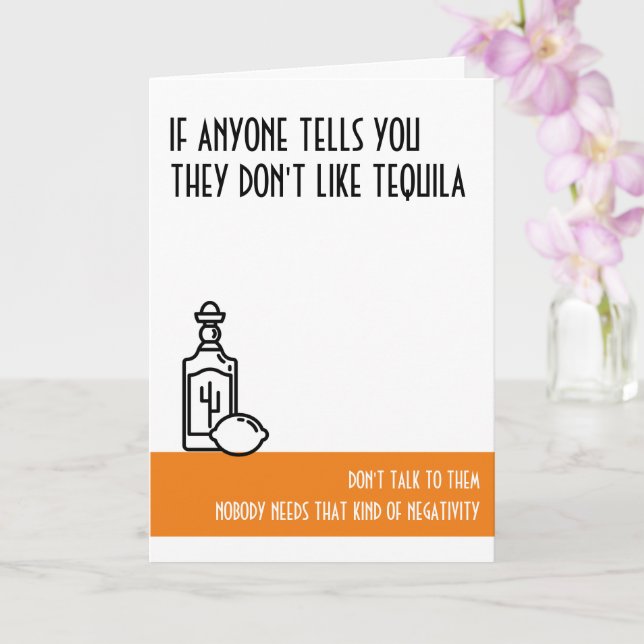 Carte Anniversaire Orange Standard de Tequila Lover (Orchidée)