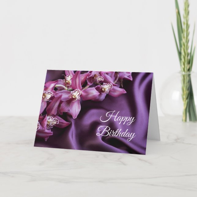 Carte Anniversaire - Orchidées (Devant)