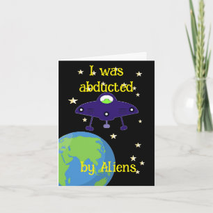 Carte anniversaire oublié par un extraterrestre