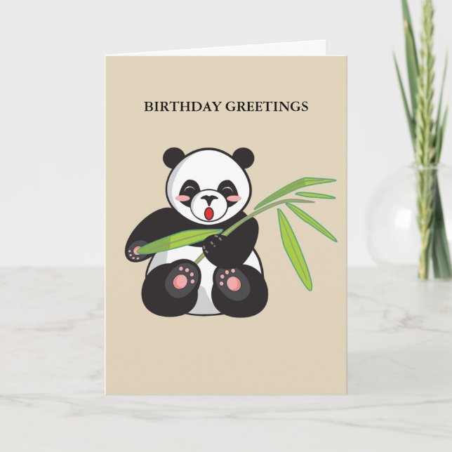 Carte Anniversaire Panda (Devant)