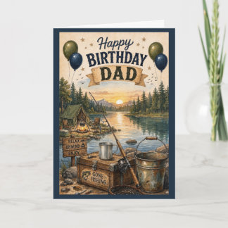 Carte Anniversaire Papa Camping