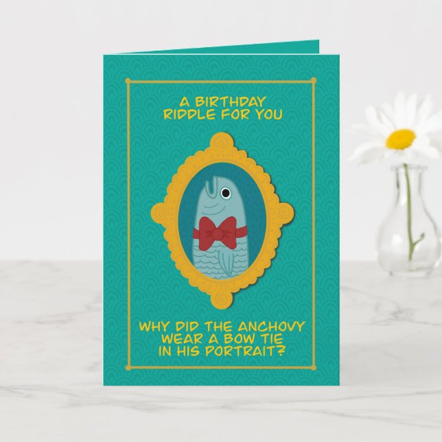 Carte Anniversaire Papa Plaisanter 5x7" Salutation pliée (Petite plante)