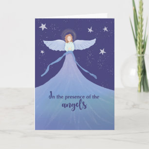 Carte Anniversaire paradisiaque Souvenir Ange de nuit