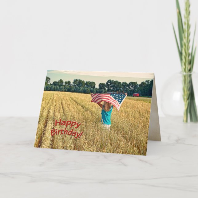 Carte anniversaire patriotique (Devant)