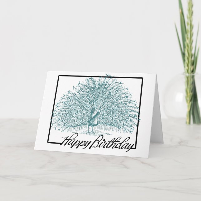 Carte Anniversaire Peacock (Devant)