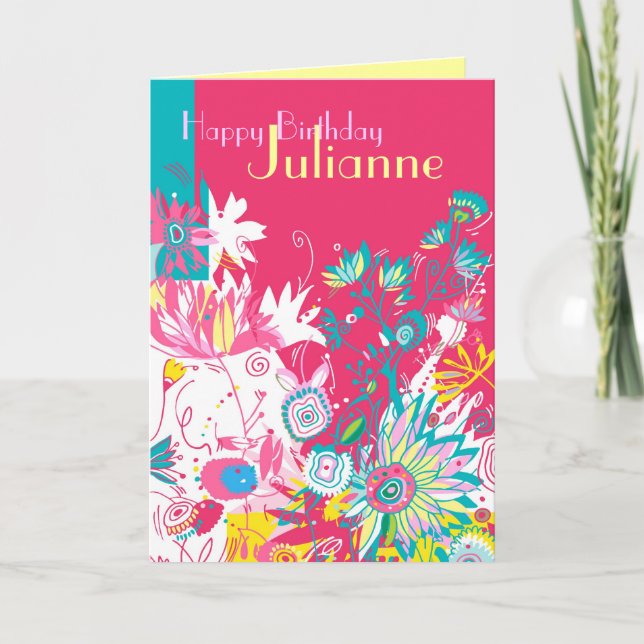 Carte Anniversaire personnalisé (Devant)