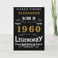 Anniversaire personnalisé 1960 Ajouter votre nom L