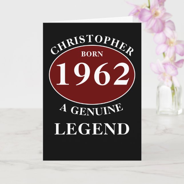 Carte Anniversaire personnalisé Ajouter le nom Année Né  (Orchidée)